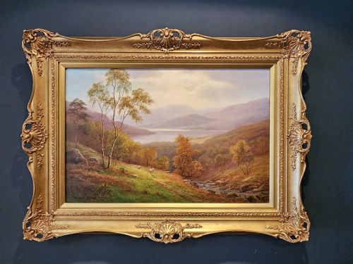 Superb Oil on Canvas Painting by William Mellor 'Ulverston from the Lakeland Hills'
