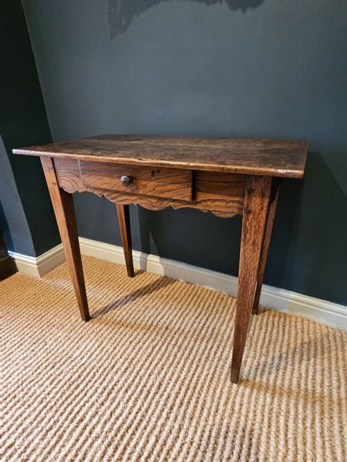 George III Elm Single Drawer Side Table