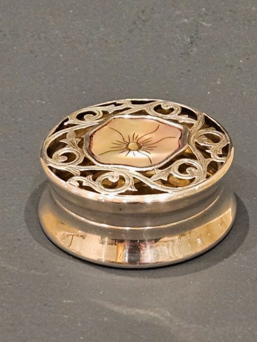 Edwardian Silver & Mother of Pearl Pot Pourri