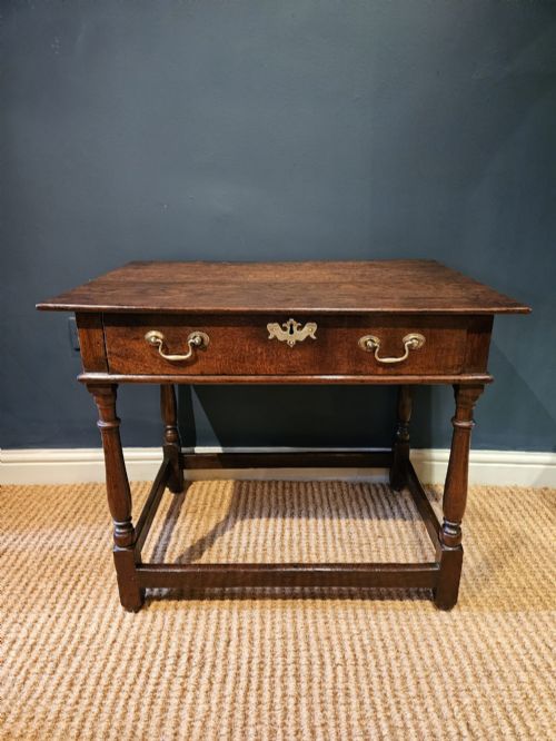 George I Oak Single Drawer Side Table