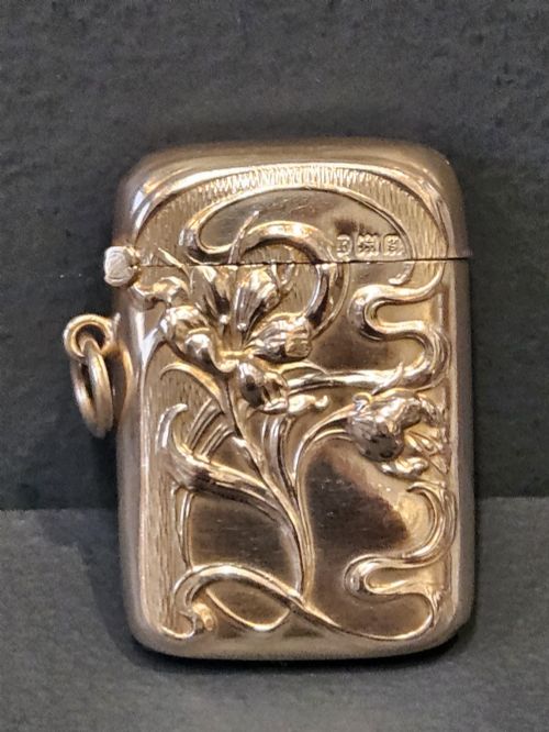 Art Nouveau Silver Vesta Case