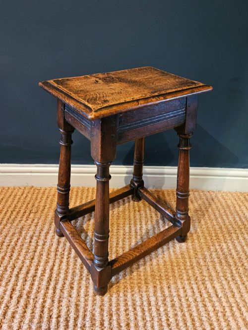 Small George III Oak Joint Stool