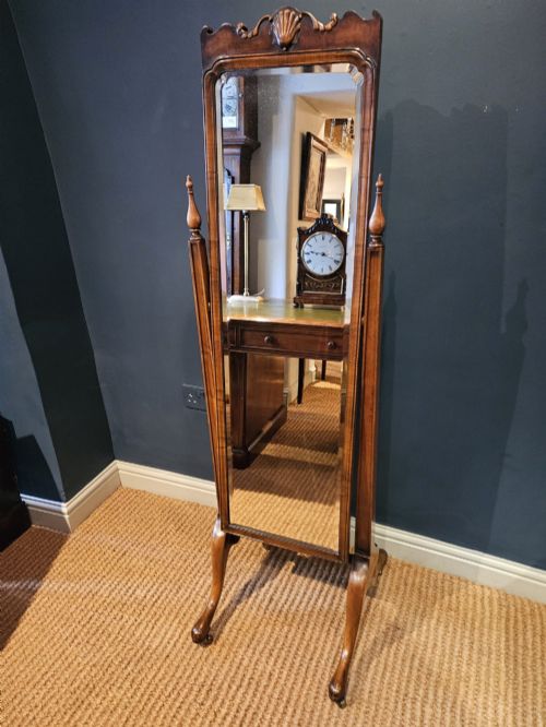 Superior Quality George III Style Cheval Mirror
