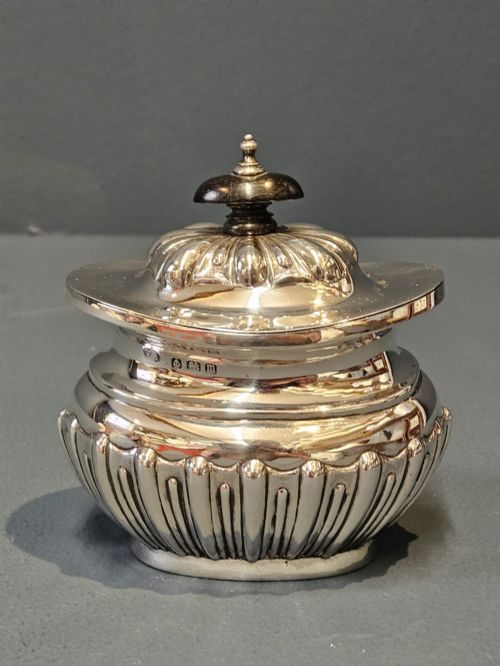 George V Silver Hinged Top Silver Tea Caddy