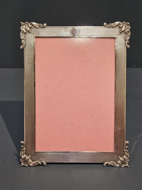 George V Silver Engine Turned Photo Frame
