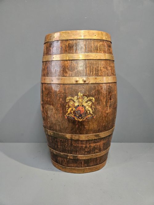 Victorian Barrel Stick Stand with Crest