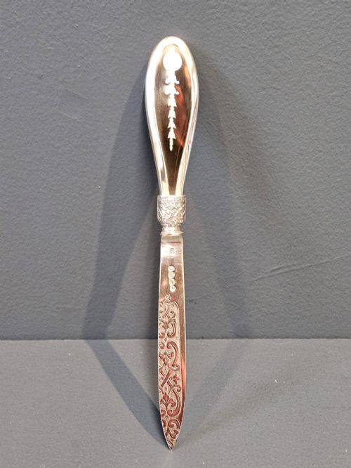 Victorian Silver and Tortoise Shell Paper Knife