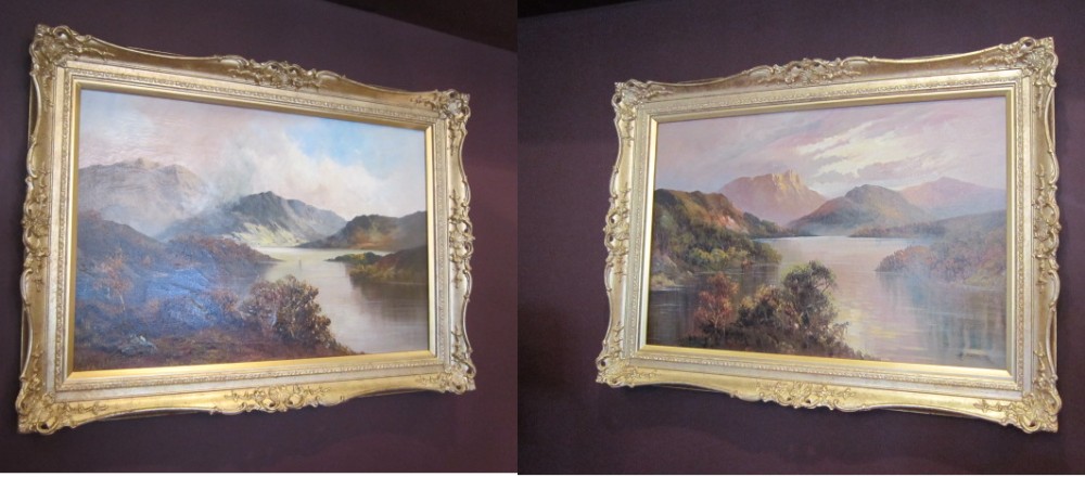SUPERB PAIR OF SCOTTISH MOUNTAIN SCENE OIL PAINTINGS