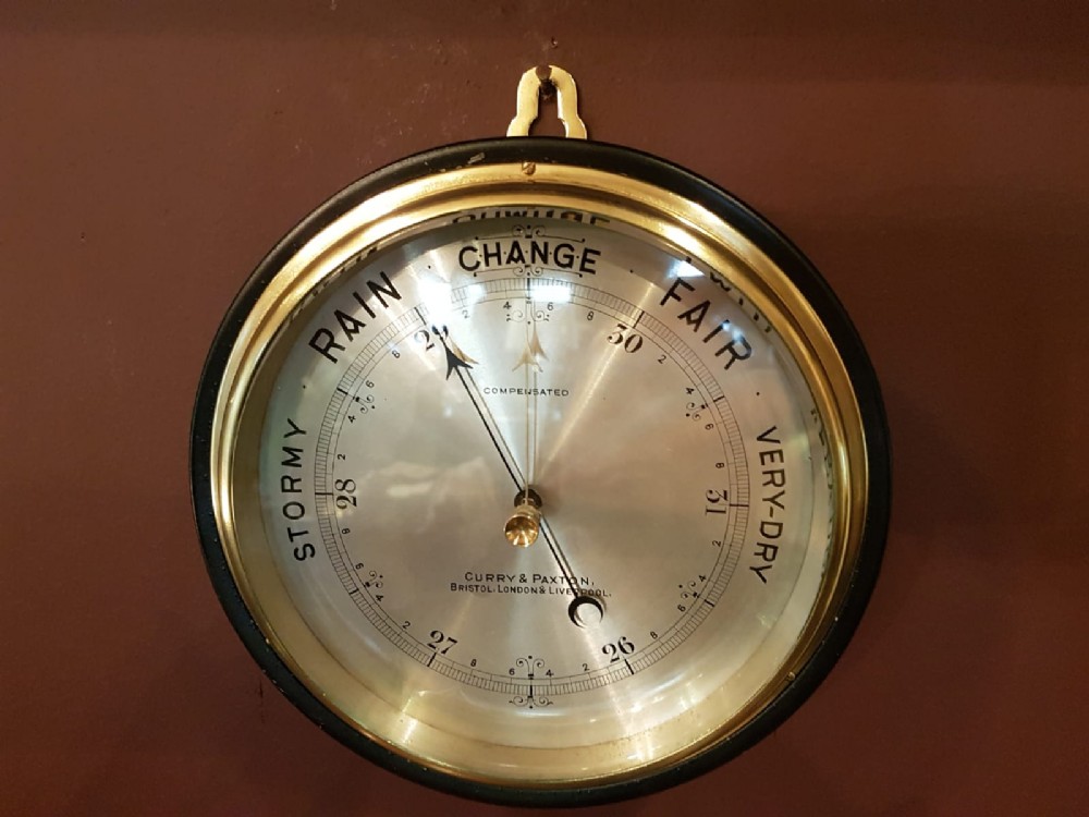 Quality Victorian Bulk Head Marine Barometer