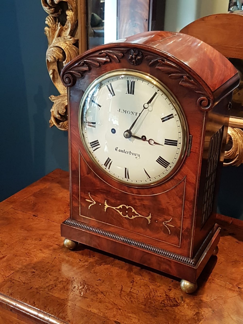 Antique William IV Period Double Fusee Bracket Clock