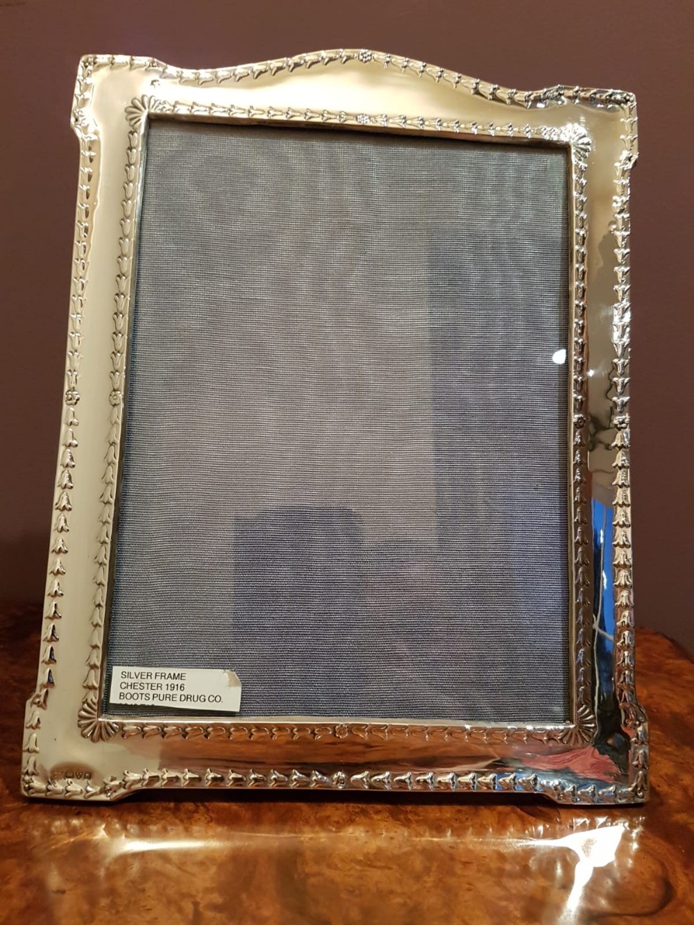 Antique Chester Silver Photo Frame