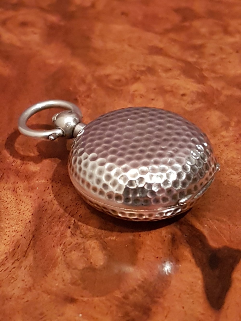 Antique Silver Golf Ball Sovereign Case