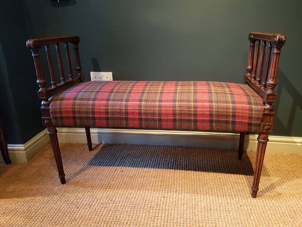 Fine Antique  Early Victorian Mahogany Double Stool