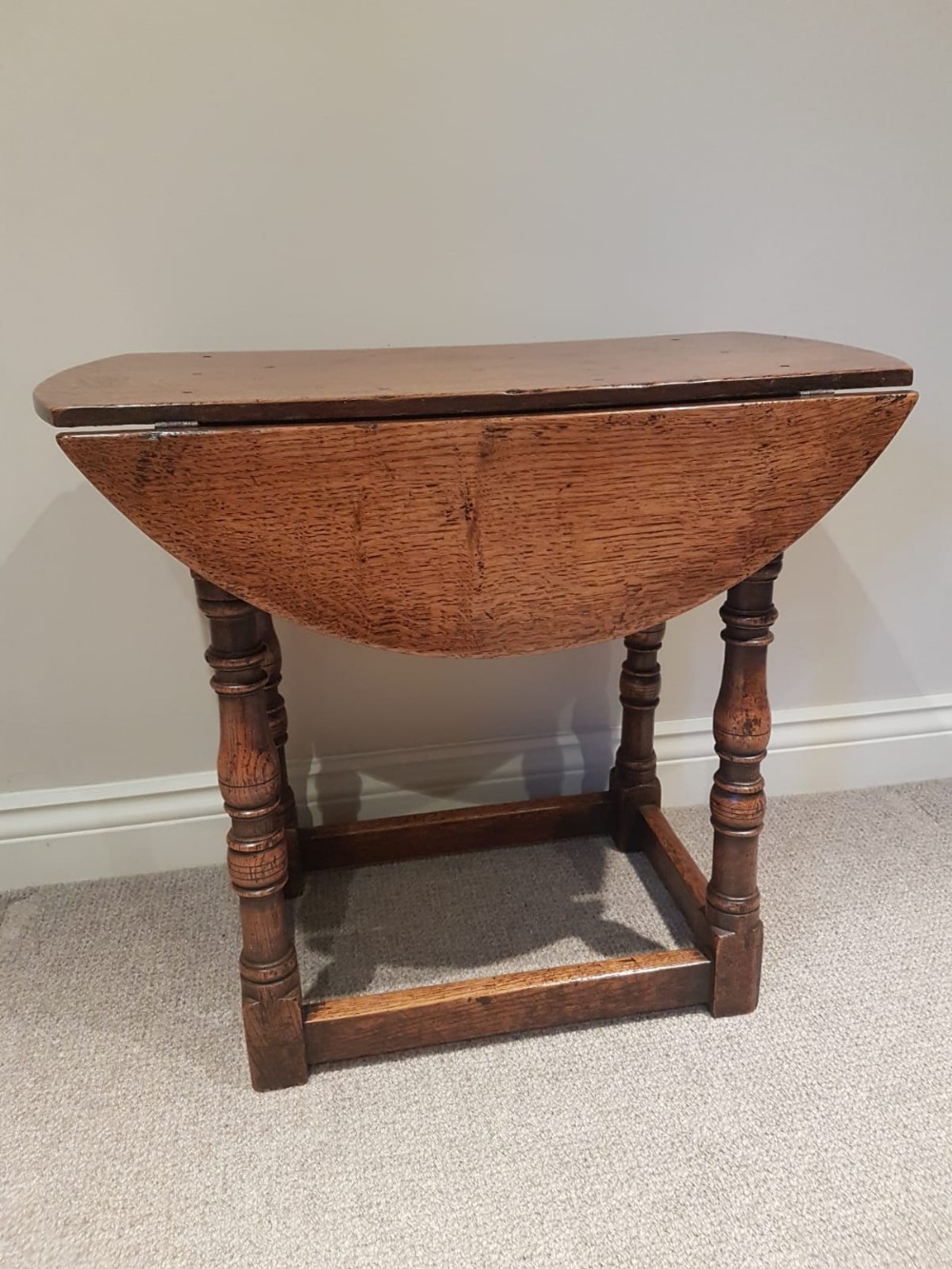 George III Oak Drop Leaf Occasional Table