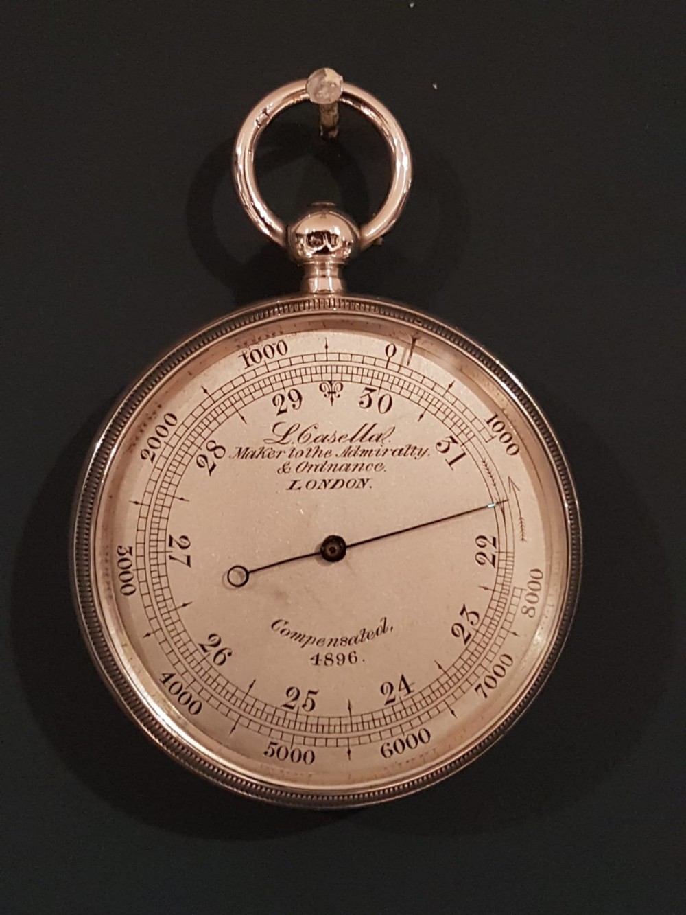Victorian Silver Pocket Barometer