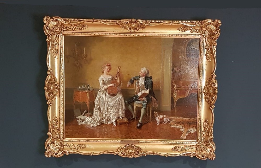 Superb Antique Oil on Canvas by Talbot Hughes