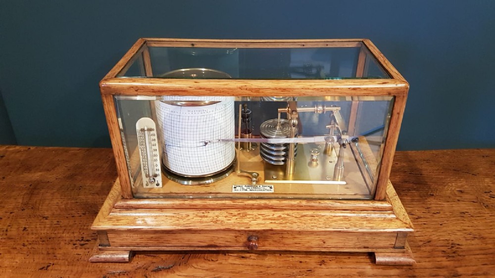 Superior Quality Victorian Oak Barograph