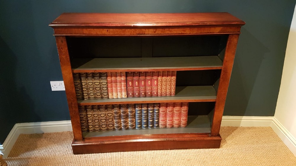 Victorian Walnut Open Bookcase