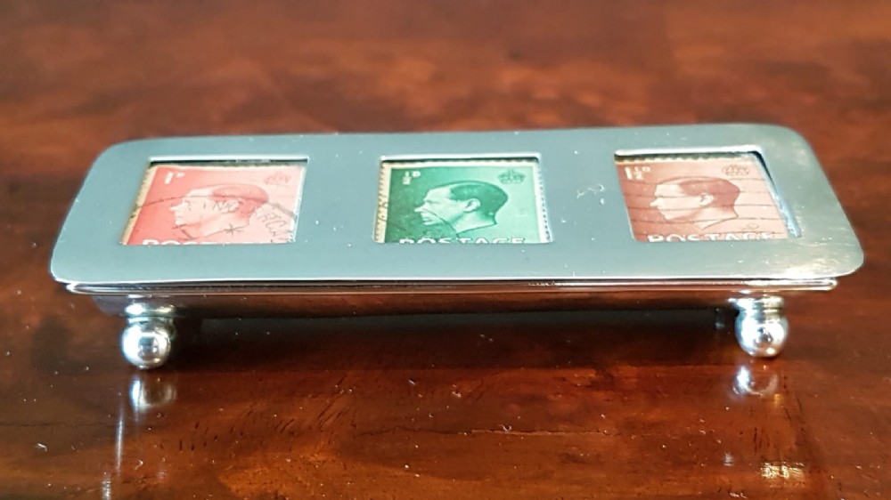 Victorian Silver Triple Stamp Box