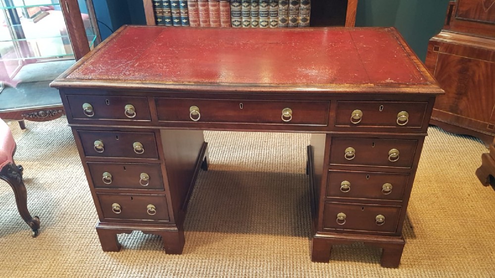Regency Period Mahogany Pedestal Desk