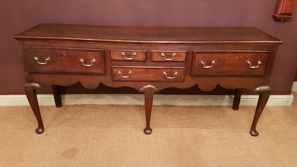 Fine George III Oak Cabriole Leg Dresser