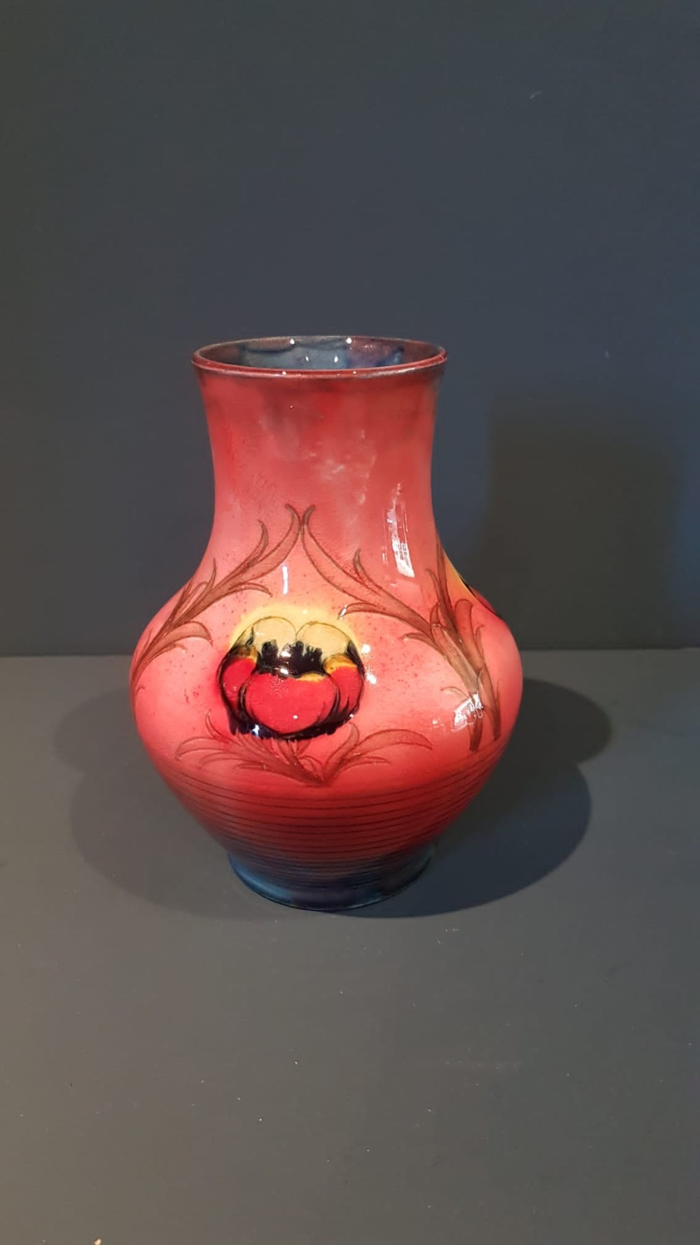 Rare Moorcroft Flambe Big Poppy Vase