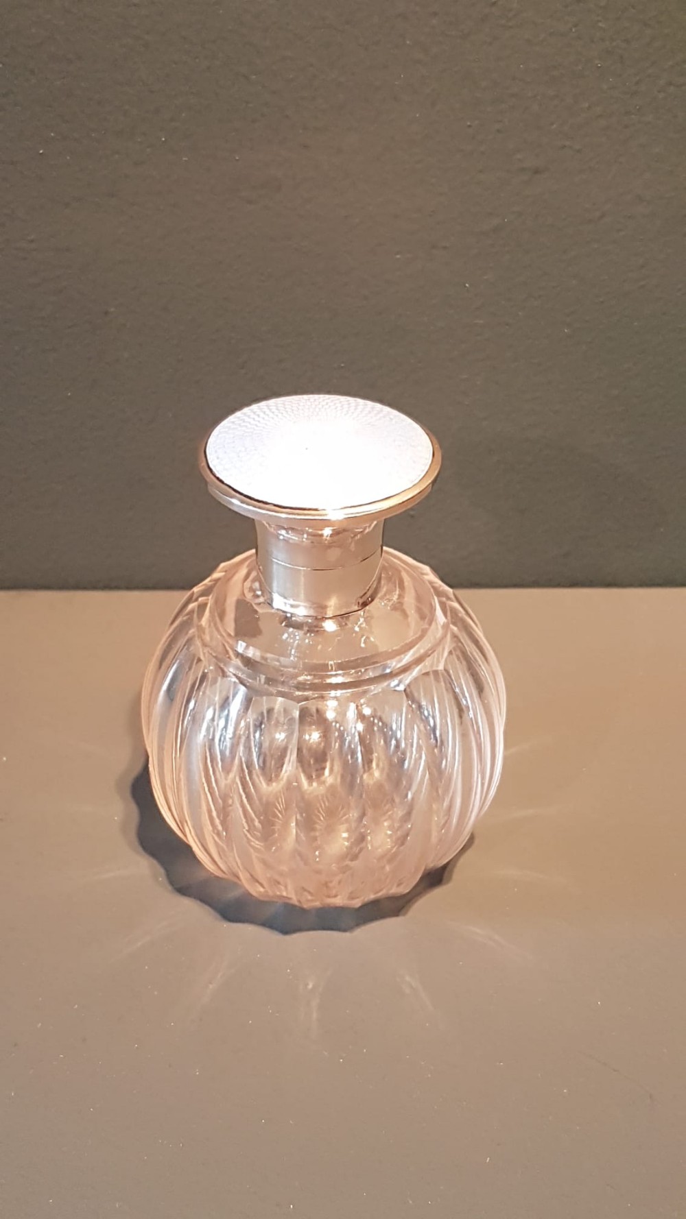 Antique Silver and Enamel Topped Scent Bottle