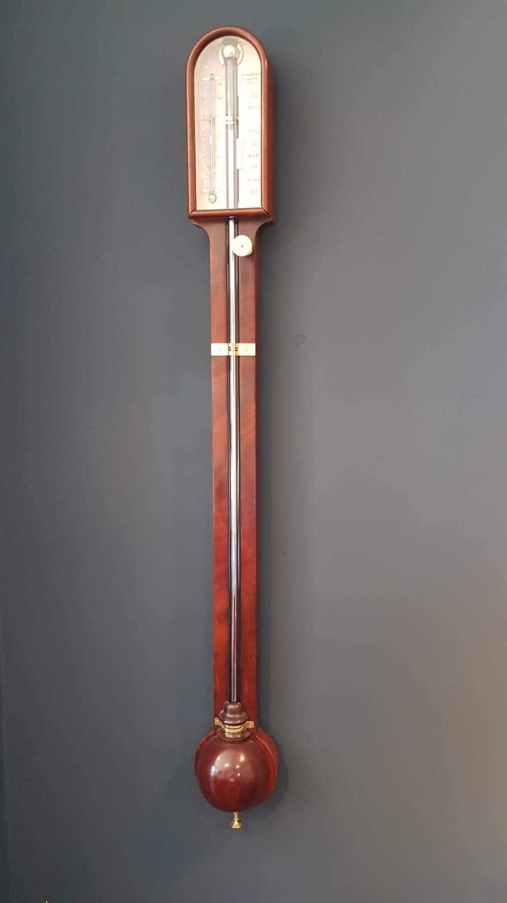 Fine Quality Victorian Mahogany Stick Barometer
