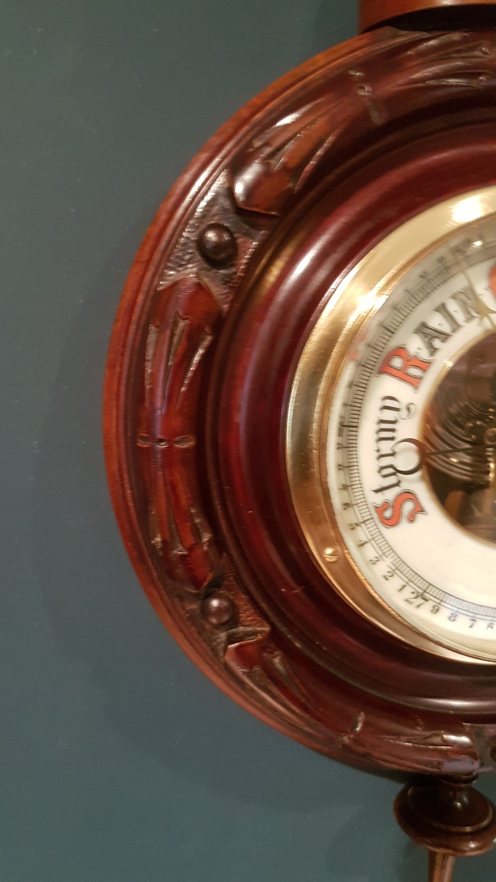 Small Antique Mahogany Pendant Banjo Barometer View III
