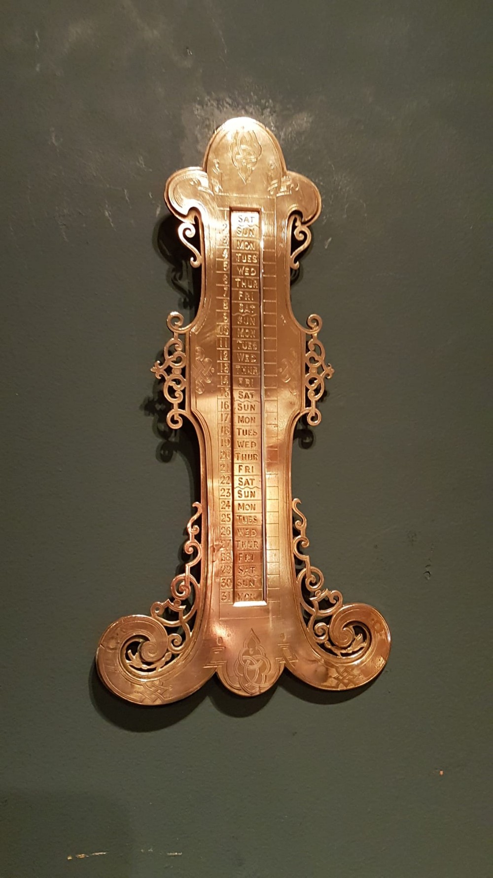Victorian Brass Perpetual Calendar