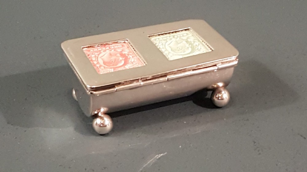 Victorian Silver Levi and Salaman Stamp Box