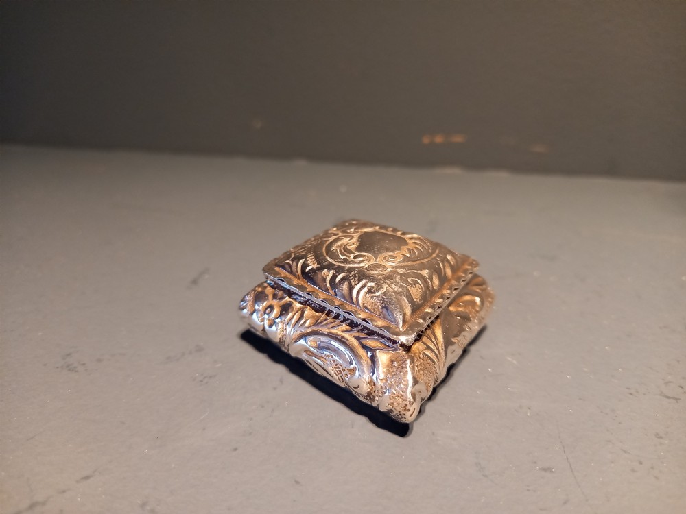 Victorian Silver Lozenge Shaped Box View VII