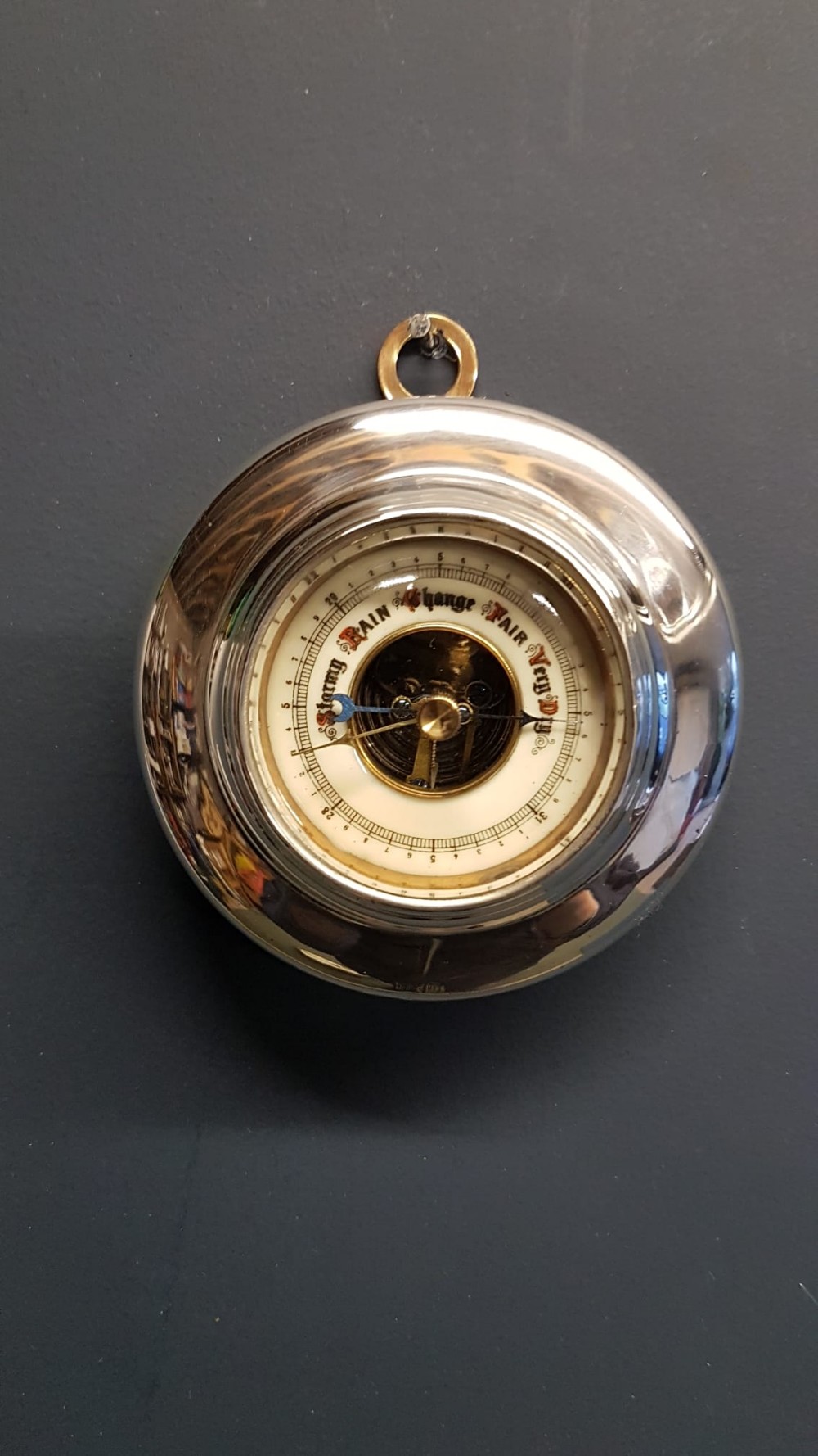 Fine George V Silver Cased Barometer