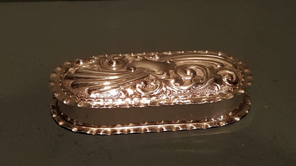 Victorian Embossed Silver Table Box