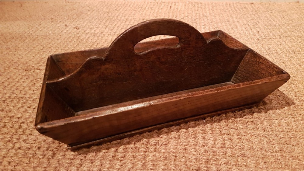 George III Oak Cutlery Tray