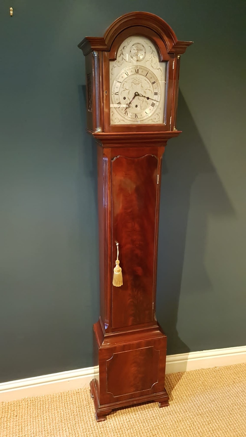 Superior Quality Edwardian Mahogany Grandmother Clock