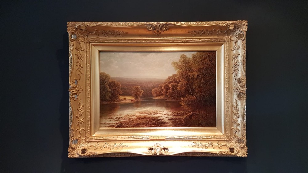William Mellor Oil on Canvas Barden Tower from Bolton Woods