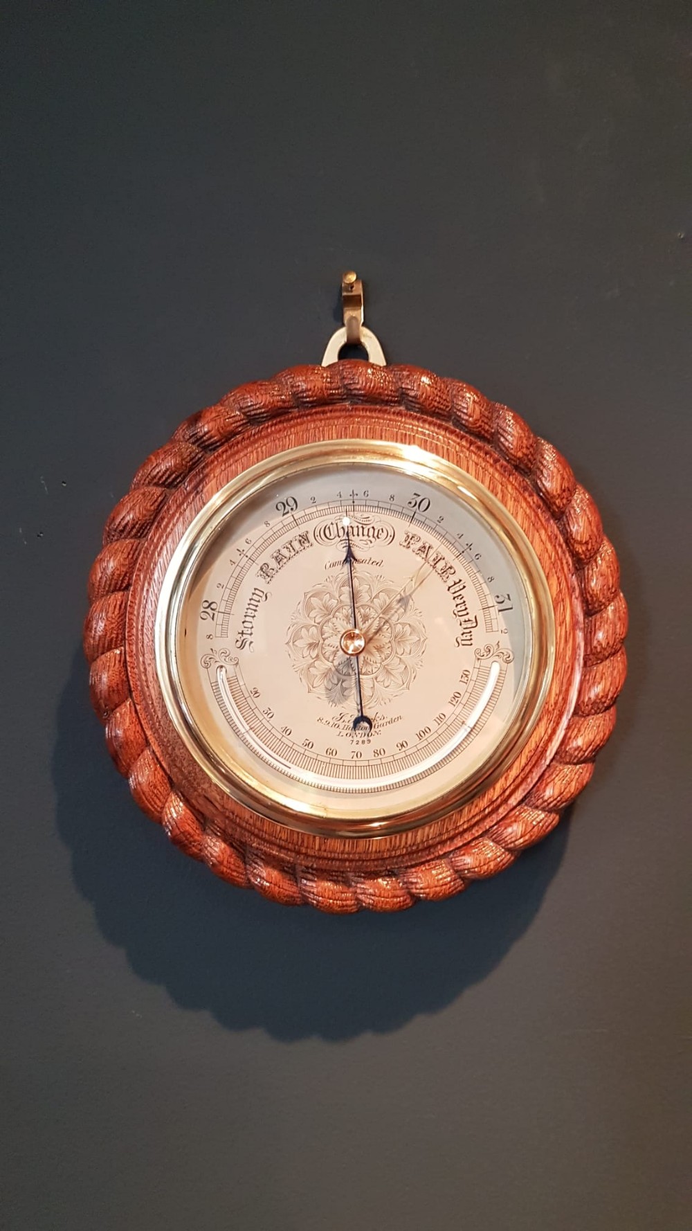 Superb Victorian Aneroid Barometer by Hicks, London