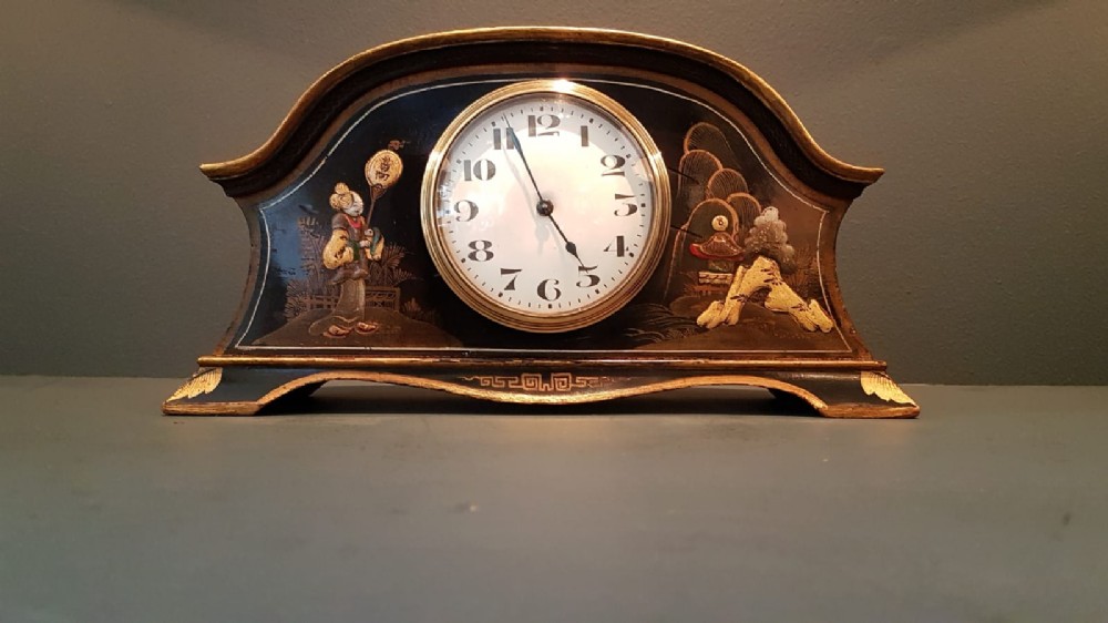 Quality Edwardian Chinoiserie Mantel Clock