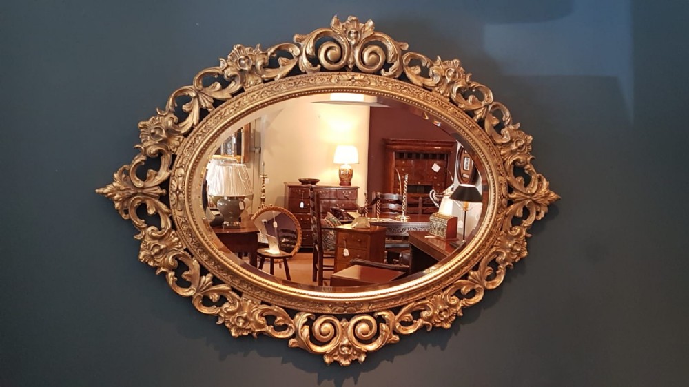 Impressive Oval Gilt Mirror