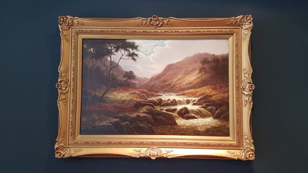 Antique Oil on Canvas by William Mellor