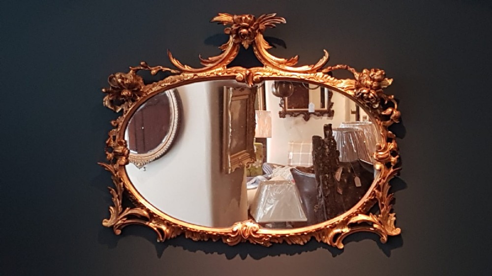 Victorian Timber Gilt Oval Mirror