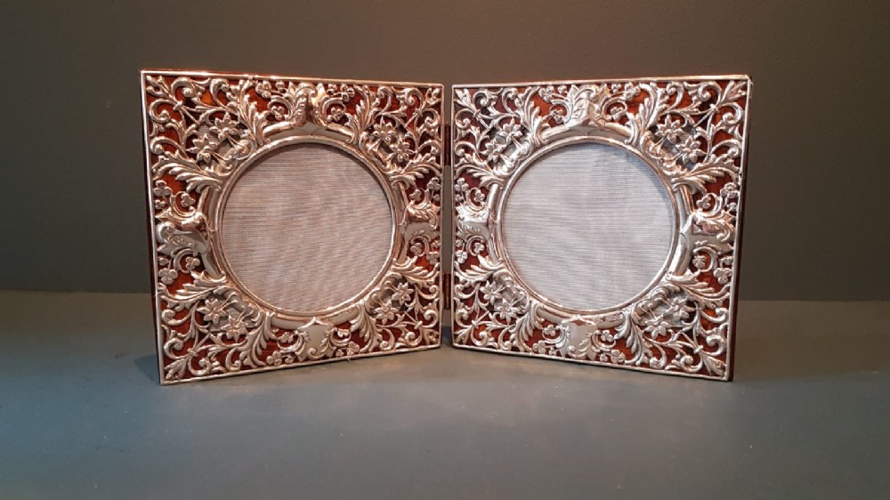 Superb Victorian Silver Double Photo Frame