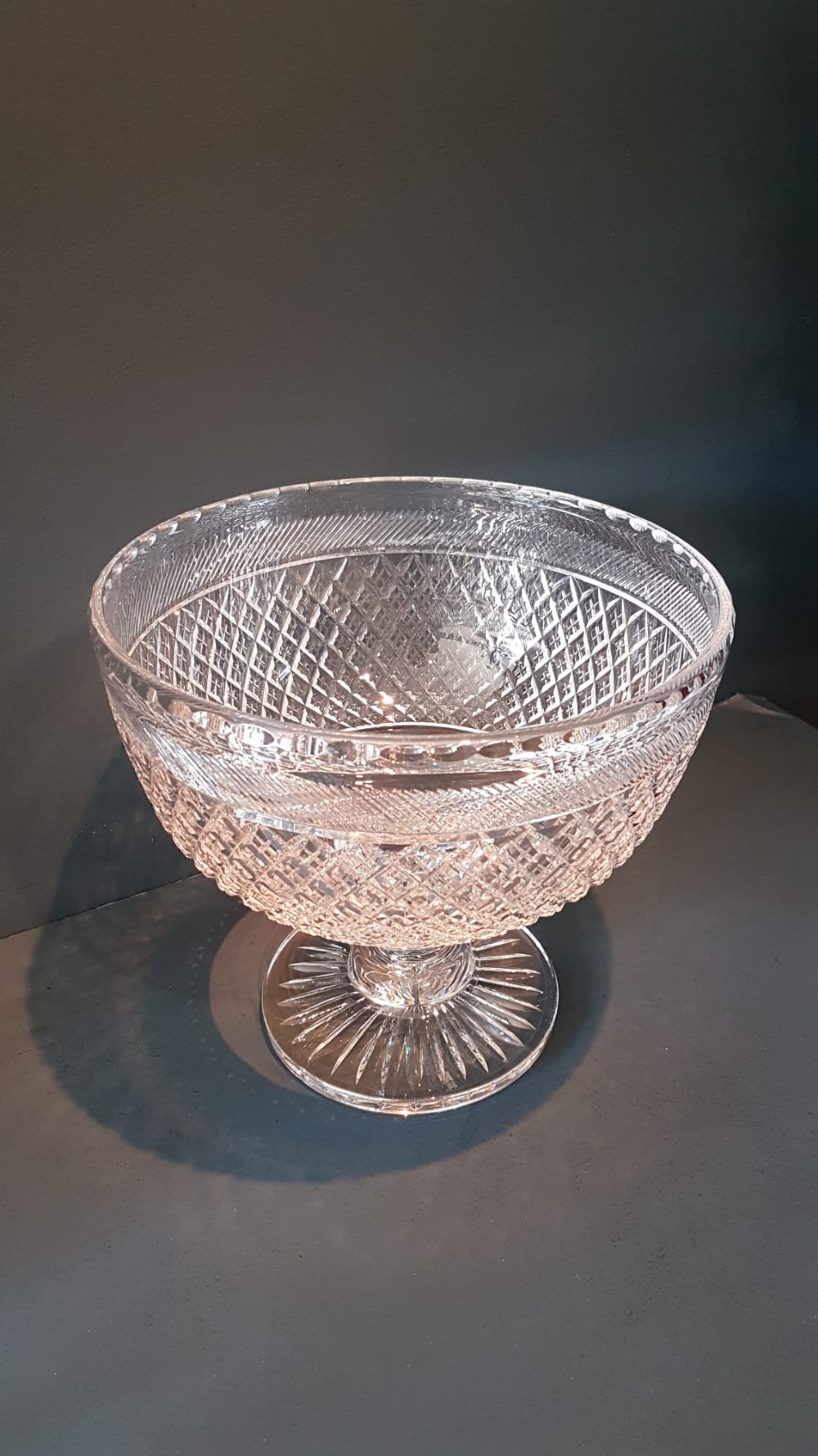 Superb Edwardian Cut Crystal Bowl