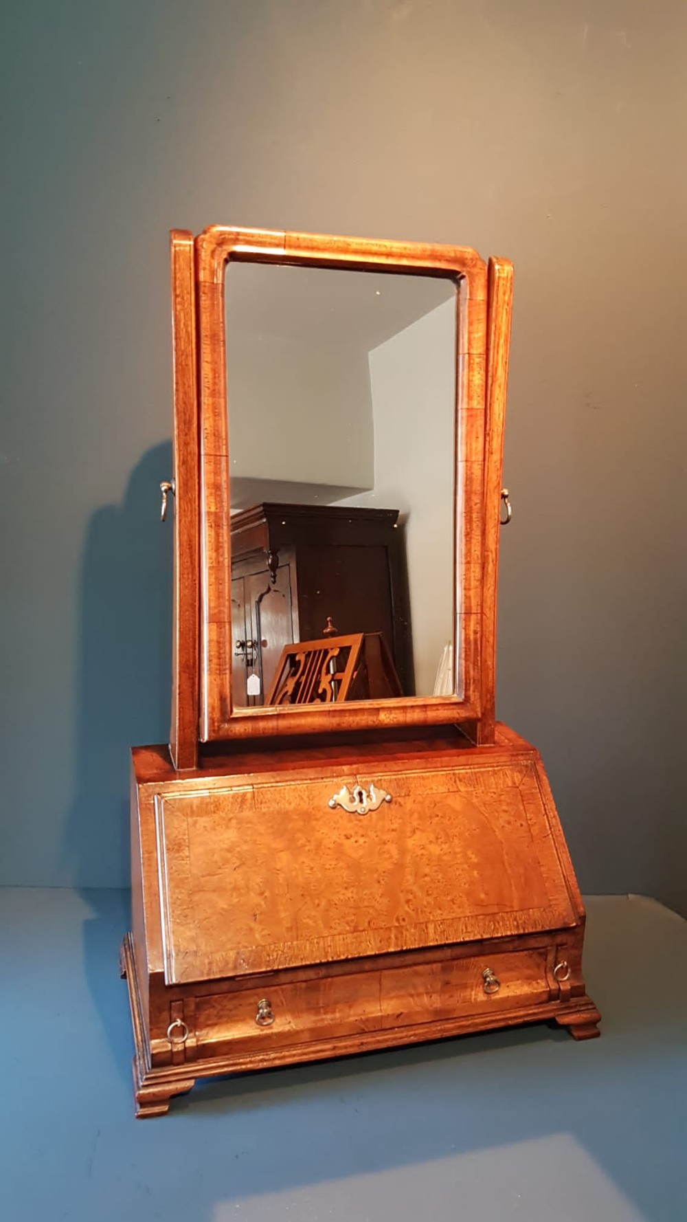Queen Anne Style Walnut Toilet Mirror