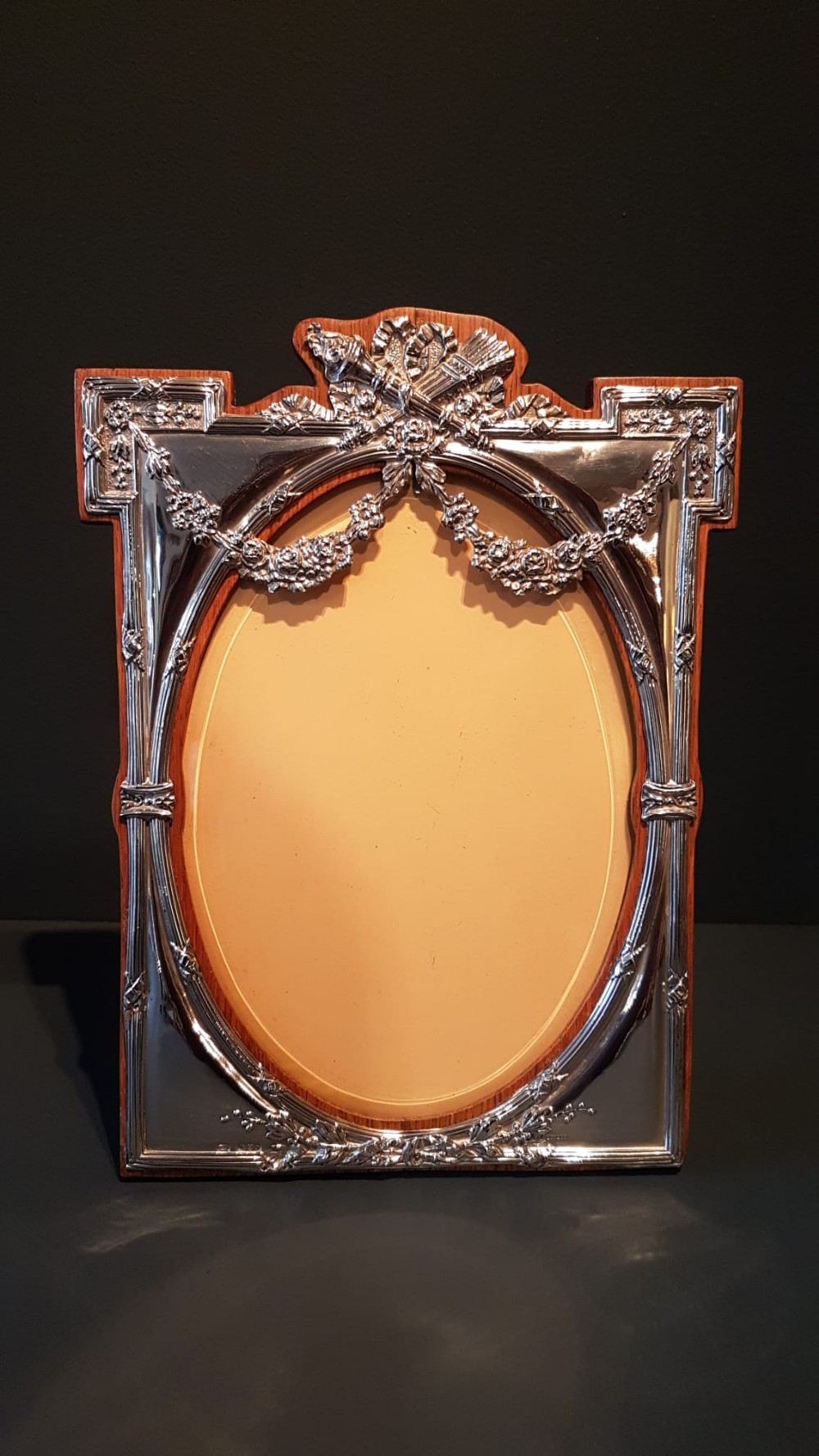 Large Fine Antique Solid Silver Photo Frame