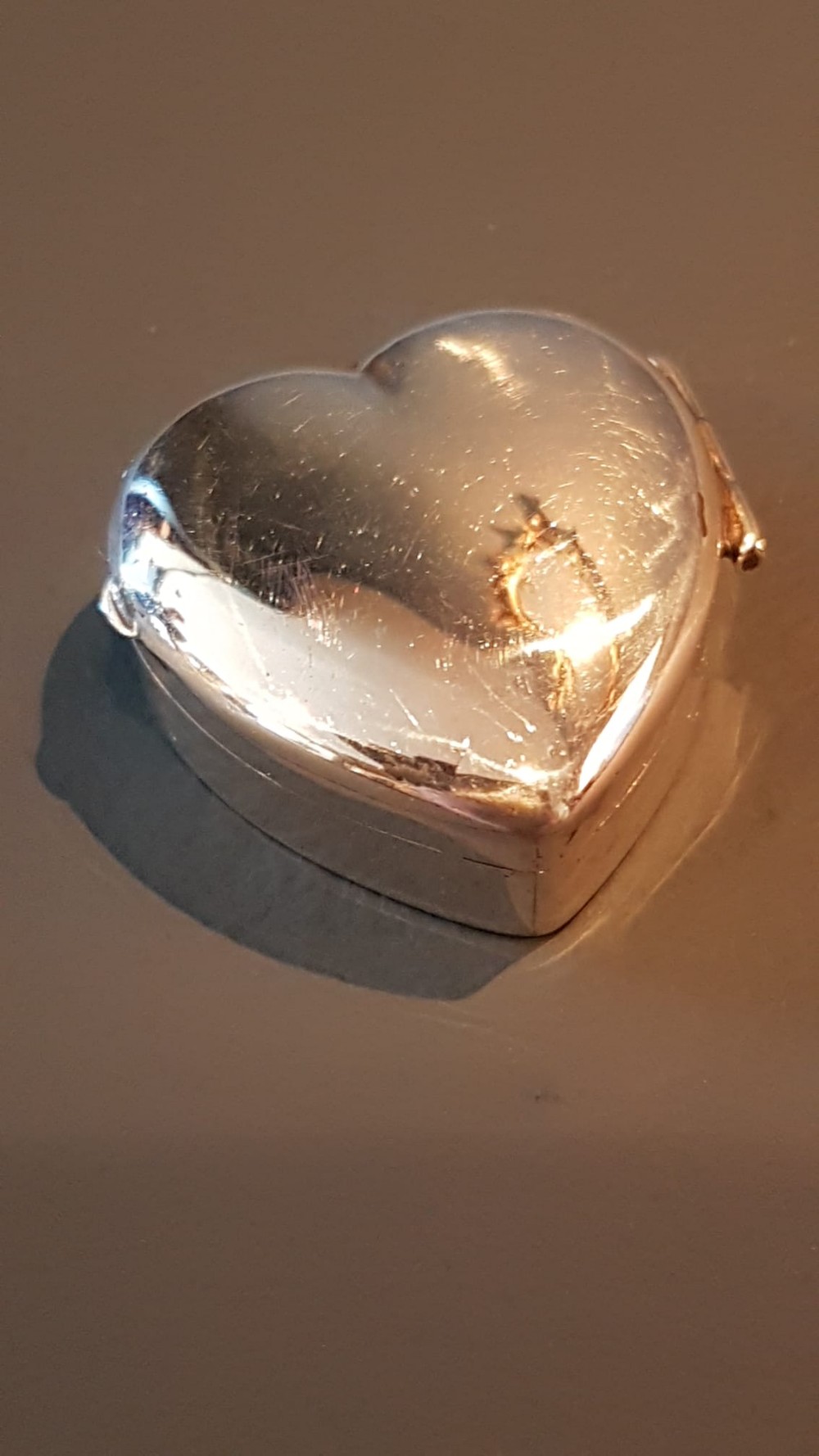 Victorian Heart Shaped Silver Pill Box
