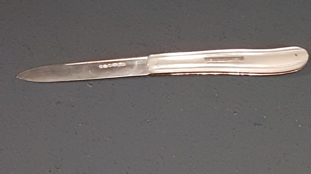 Victorian Silver and Mother of Pearl Pen Knife