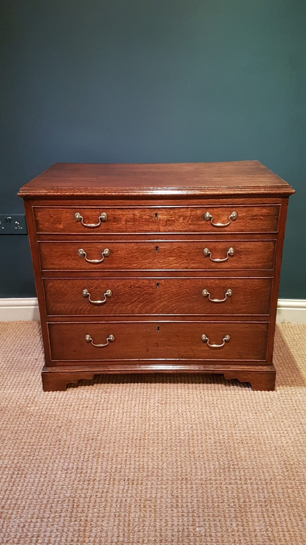 Small George III Period Oak Country House Chest