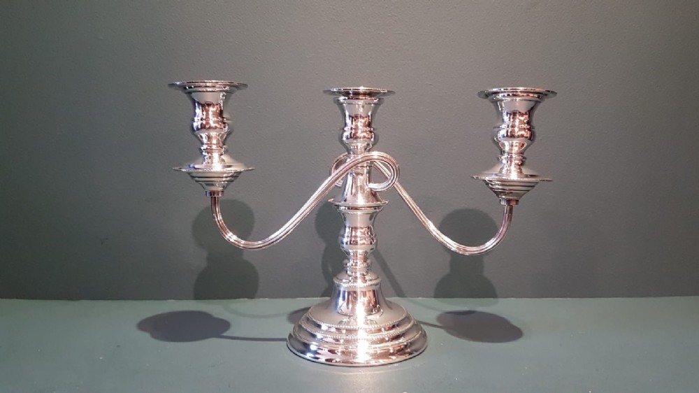 George VI Period Solid Silver Candelabra